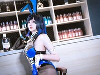 [Cosplay] Natsuko夏夏子 原神 夜兰兔女郎 [74P1V-157MB]