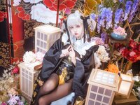 [Cosplay] 萌芽儿o0 白兔和服 [18P-266MB]
