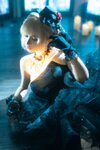 [Cosplay] 蠢沫沫 黑婚纱 [37P1V-3.11GB]