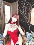 [Cosplay] Shika小鹿鹿 新年红旗袍 大红 [30P-188MB]