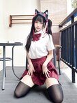 [Cosplay] 不呆猫 温泉双马尾JK [22P1V-713MB]