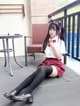 [Cosplay] 不呆猫 温泉双马尾JK [22P1V-713MB]