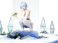 [Cosplay] 樱落酱 蕾姆花嫁 [25P-206MB]