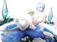[Cosplay] 樱落酱 蕾姆花嫁 [25P-206MB]
