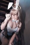 [Cosplay] 阿半今天很开心 蔚蓝档案 室笠茜 兔女郎 [47P7V-348MB]
