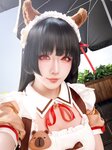 [Cosplay] 星之迟迟 2026年04月计划 鸣潮 千咲 联动咖啡 女仆 [42P-382MB]