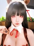 [Cosplay] 星之迟迟 2026年04月计划 鸣潮 千咲 联动咖啡 女仆 [42P-382MB]