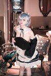 [COSPLAY] 白莉爱吃巧克力 – 蕾姆兔女仆 [49P-251MB]