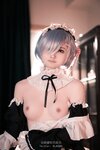 [COSPLAY] 白莉爱吃巧克力 – 蕾姆兔女仆 [49P-251MB]