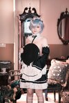 [COSPLAY] 白莉爱吃巧克力 – 蕾姆兔女仆 [49P-251MB]