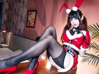 [COSPLAY] miko酱ww 圣诞兔兔