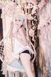 [COSPLAY] 清纯少女五更百鬼 圣女 吊带黑丝