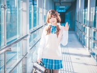 [COSPLAY] 雪琪 JK夕阳