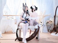 [COSPLAY] 面饼仙儿 半半子 Arknights 黑x森蚺