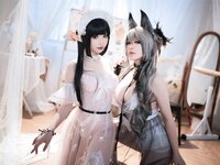 [COSPLAY] 面饼仙儿 半半子 Arknights 黑x森蚺