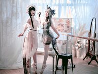 [COSPLAY] 面饼仙儿 半半子 Arknights 黑x森蚺