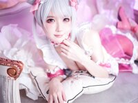 [COSPLAY] 阿包也是兔娘 七夕粉粉女仆