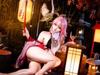 [COSPLAY] 伊喵君 景三 八重 雷神 双倍快乐