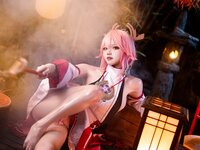 [COSPLAY] 伊喵君 景三 八重 雷神 双倍快乐