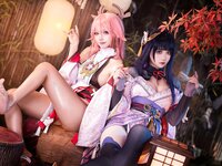 [COSPLAY] 伊喵君 景三 八重 雷神 双倍快乐
