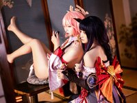 [COSPLAY] 伊喵君 景三 八重 雷神 双倍快乐