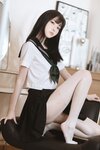 [COSPLAY] 许岚 叁月life 白丝水手服