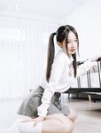 【JVID】 – 婕咪 雙馬尾女孩想在學長的胯下依偎，四点全露