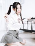 【JVID】 – 婕咪 雙馬尾女孩想在學長的胯下依偎，四点全露