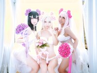 沖田凜花Rinka & Yakira & Oni Hime - Illya & Miyu & Chole Wedding, Bikini ver. (Fate kaleid liner) [19P-64.94MB]
