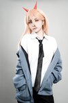 [COSPLAY] 爆机少女喵小吉 – 电锯人 帕瓦 [73P 54MB]