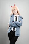 [COSPLAY] 爆机少女喵小吉 – 电锯人 帕瓦 [73P 54MB]