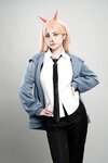 [COSPLAY] 爆机少女喵小吉 – 电锯人 帕瓦 [73P 54MB]