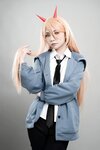[COSPLAY] 爆机少女喵小吉 – 电锯人 帕瓦 [73P 54MB]