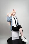 [COSPLAY] 爆机少女喵小吉 – 电锯人 帕瓦 [73P 54MB]