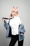 [COSPLAY] 爆机少女喵小吉 – 电锯人 帕瓦 [73P 54MB]