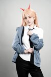 [COSPLAY] 爆机少女喵小吉 – 电锯人 帕瓦 [73P 54MB]