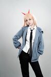 [COSPLAY] 爆机少女喵小吉 – 电锯人 帕瓦 [73P 54MB]