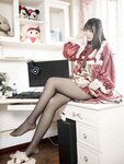 [Cosplay] 幻琪琪 红色Lolita 黑丝