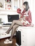 [Cosplay] 幻琪琪 红色Lolita 黑丝