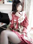 [Cosplay] 幻琪琪 红色Lolita 黑丝