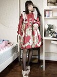 [Cosplay] 幻琪琪 红色Lolita 黑丝