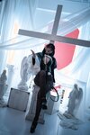 [COSPLAY]  桜井宁宁 皮衣修女