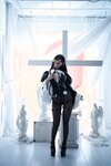 [COSPLAY]  桜井宁宁 皮衣修女