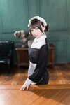 [COSPLAY] 花铃 黑丝透明短裙女仆
