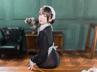 [COSPLAY] 花铃 黑丝透明短裙女仆