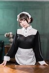 [COSPLAY] 花铃 黑丝透明短裙女仆