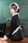 [COSPLAY] 花铃 黑丝透明短裙女仆