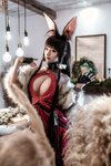 [COSPLAY] 蠢沫沫 Akagi Ruby Laced Beauty Azur Lane