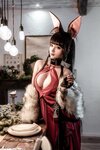 [COSPLAY] 蠢沫沫 Akagi Ruby Laced Beauty Azur Lane