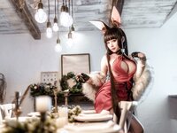 [COSPLAY] 蠢沫沫 Akagi Ruby Laced Beauty Azur Lane